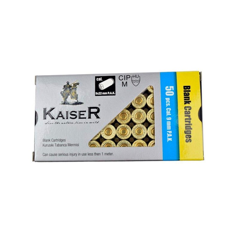 Патроны холостые Kaiser 9 мм 50 шт (для пистолетов)