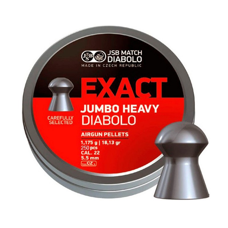 Пули JSB Exact Jumbo Heavy 5,52 мм 1,175 г 250 шт