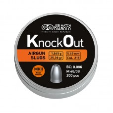 Пули JSB KnockOut Slugs MKII 5,49 мм 1,645 г 200 шт