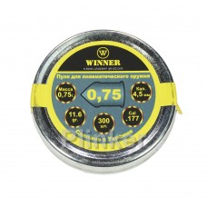 Пули Winner остроголовые 0,75 гр (300 шт)